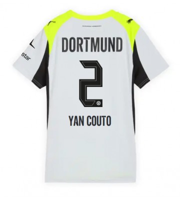 Borussia Dortmund Yan Couto #2 Bortatröja Dam 2025-26 Kortärmad